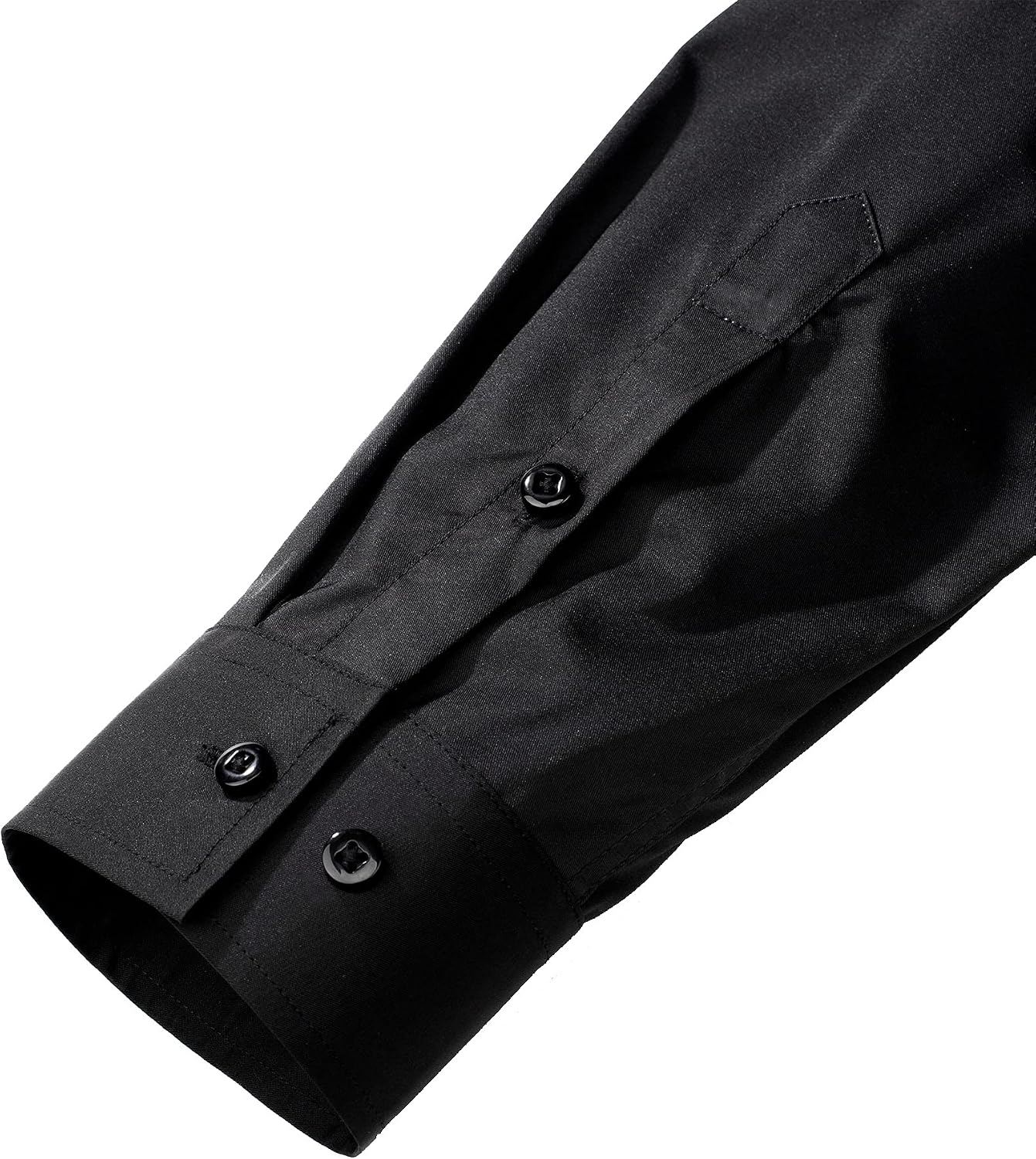 HOTJ.VER Men's Dress Shirts Solid Long Sleeve Stretch Wrinkle-Free Formal Shirt Business Casual Button Down Shirts