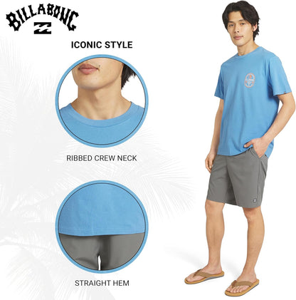 HOTBillabong Men's Regular Fit Premium Soft Cotton Tee Short Sleeve T-Shirt