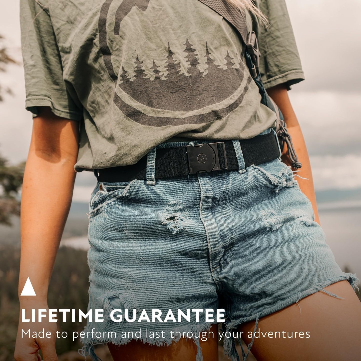 HOTArcade The Original Unisex Adventure Belt, Heavy Duty Elastic Webbing, Non-Metal Travel Friendly Buckle