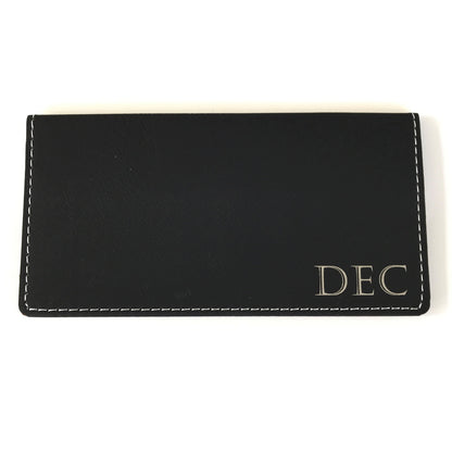 HOTThe Personal Exchange Personalized Checkbook Cover Faux Leather Permanently Engraved (Brown)
