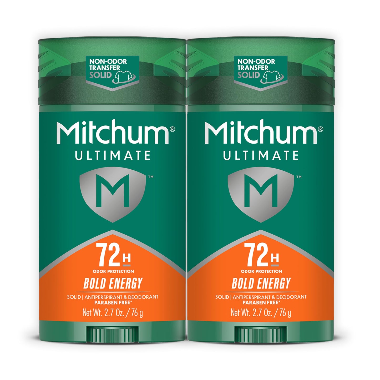 HOTMitchum Ultimate 72HR Odor Protection Men’s Antiperspirant & Deodorant, Long-Lasting Freshness, Invisible Solid, No White Residue Left on Skin, Clean Control, 2 pack
