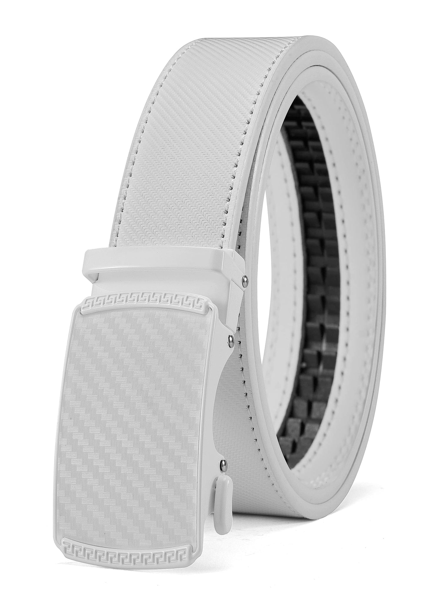 HOTCHAOREN Mens Belt Leather Ratchet Belt - Customizable Fit, Effortless Style (35mm)