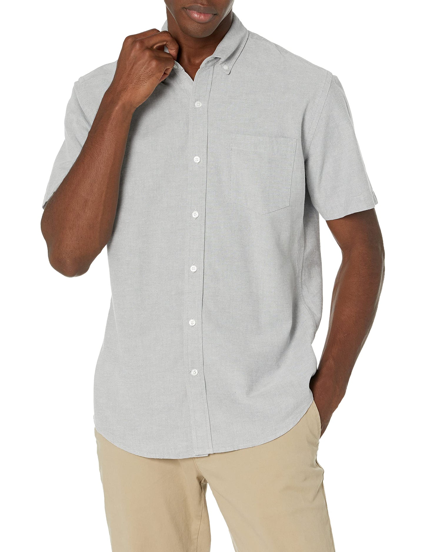 HOTAmazon Essentials Men's Short-Sleeve Oxford Shirt with Pocket