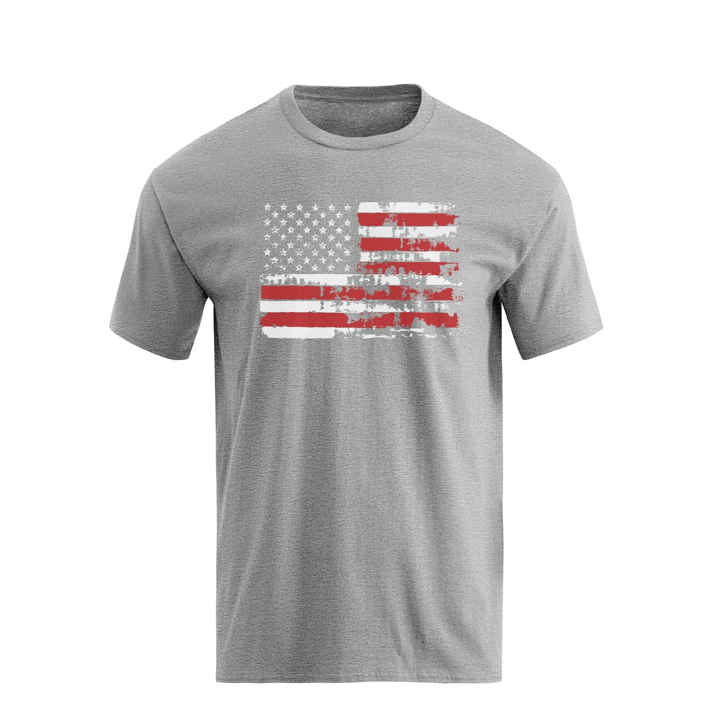 HOTH HYFOL Men's Graphic T-Shirts USA Flag Cotton Short Sleeve American Patriotic Crewneck Casual Regular Tee Shirts