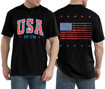 HOT250th Anniversary Shirts for Men 4th of July Shirt America Flag Patriotic Graphic Independence Day Casual Tops