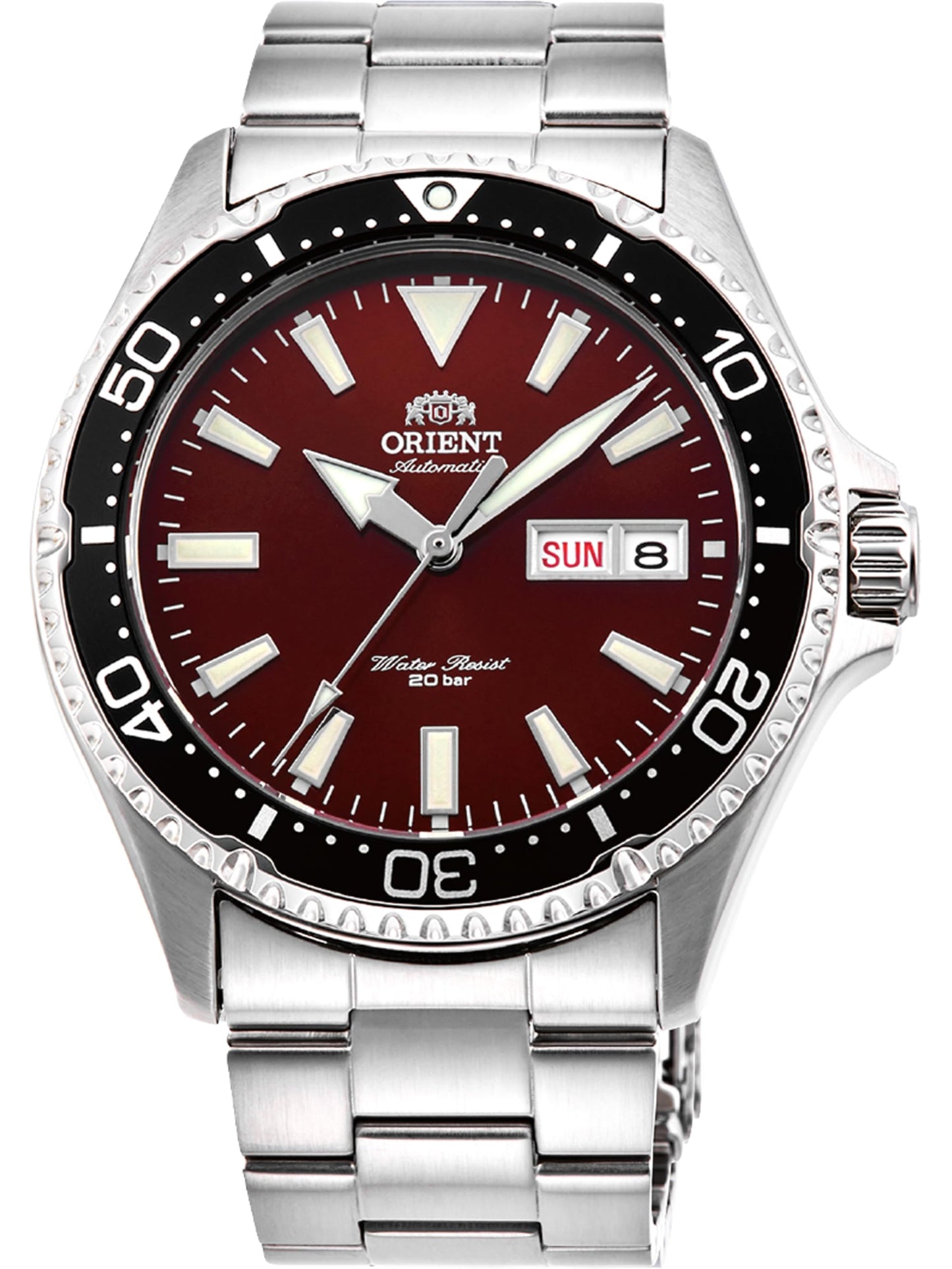 HOTOrient Men's Kamasu Stainless Steel Automatic Diving Watch with Sapphire Crystal