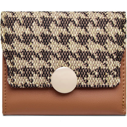 HOTFOXLOVER Small Wallet for Women RFID Blocking Credit Card Case Tri-fold Women's Wallet