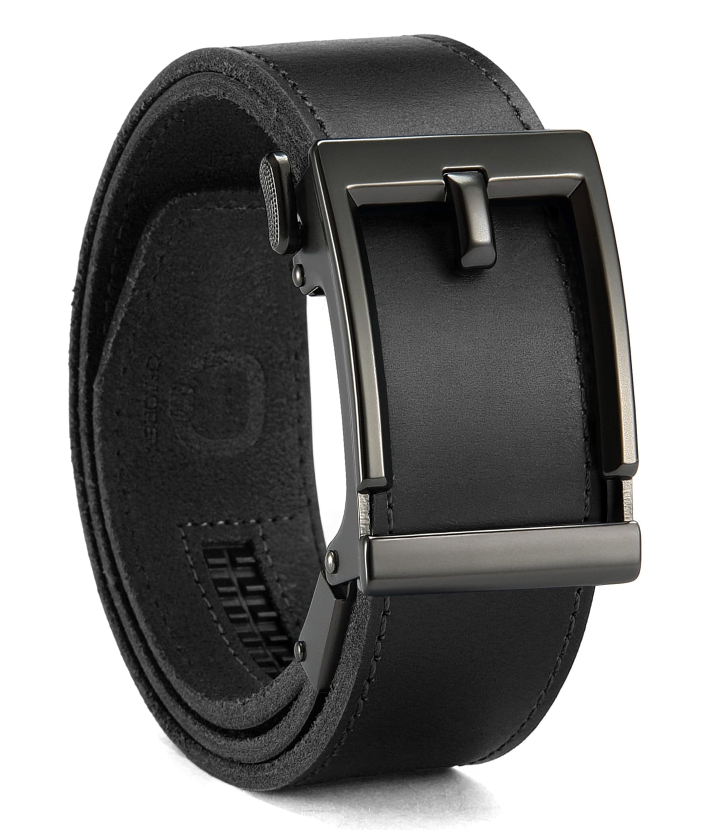HOTCHAOREN Ratchet Belts for Men - 1.5" Mens Belt Genuine Leather for Causual Jeans - Customizable Style, Versatile Fit