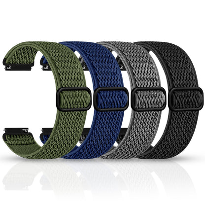 HOTEasuny 4 Pack Elastic 22mm 20mm 18mm Watch Band Compatible with Garmin Vivoactive 5/6 Watch Bands, Venu 3/4, Sport Quick Release Replacement Strap for Venu 3S/2S, Forerunner 165/265/255/55 Men Women