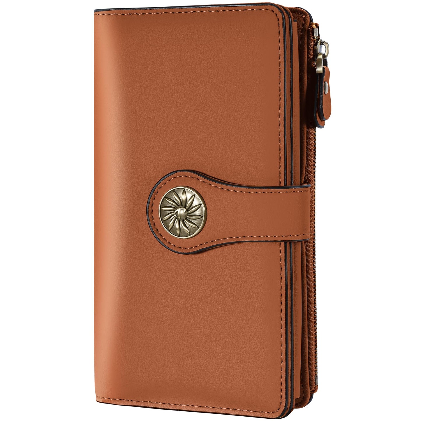 HOTTravelambo Women's Wallet RFID Blocking Trifold Clutch Large Capacity Credit Card Holder Travel Purse