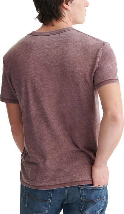 HOTLucky Brand Men's Venice Burnout V Neck Tee