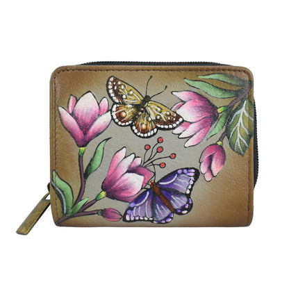 HOTAnna by Anuschka Women’s Hand-Painted Original Leather RFID Double Compartment Wallet
