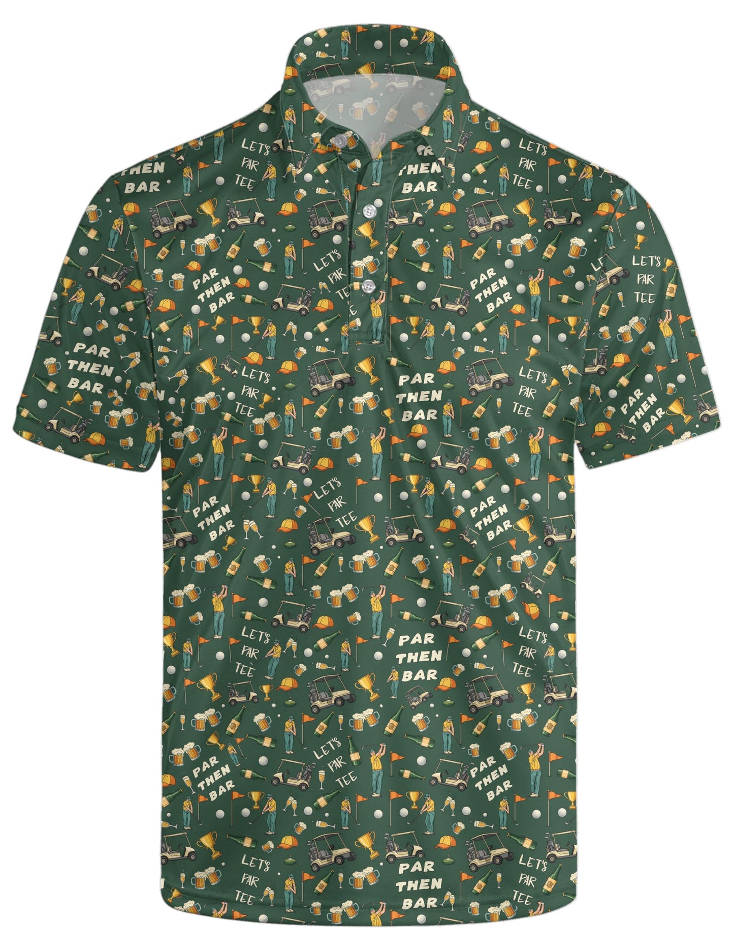 HOTGolf Polo Shirts for Men Funny Print Quick Dry Short Sleeve Performance Golf Shirts Moisture Wicking Polo Shirts