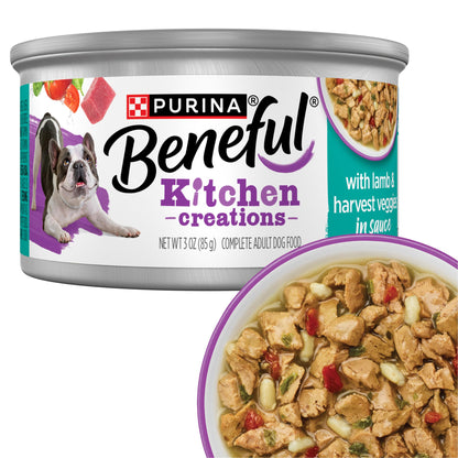 HOTPurina Beneful Kitchen Creations With Beef, Chicken, or Lamb Wet Dog Food Variety Pack - (Pack of 30) 3 oz. Cans