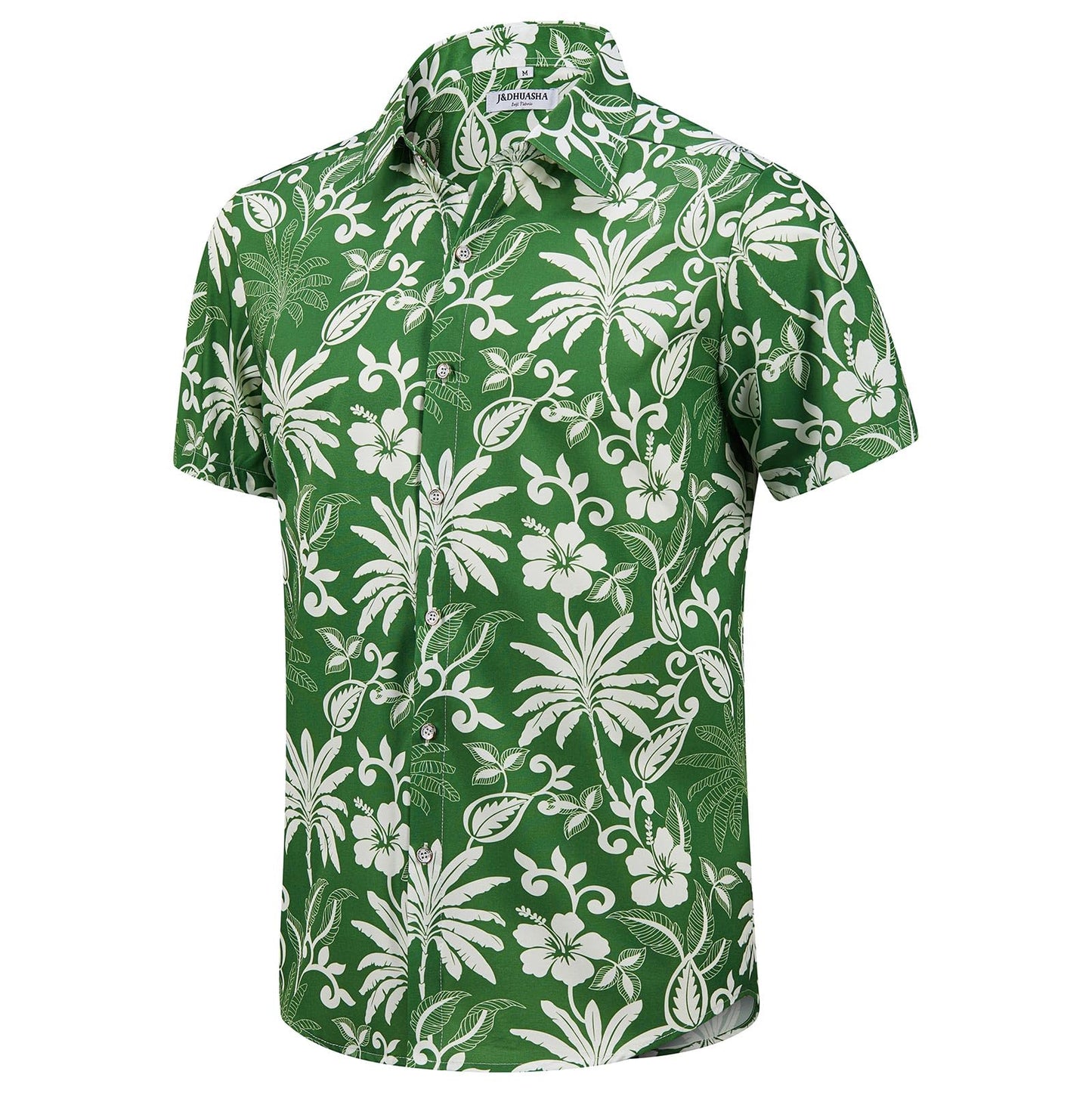HOTJ&DHUASHA Men's Hawaiian Shirts Casual Button Down Short Sleeve Beach Tropical Aloha Shirt