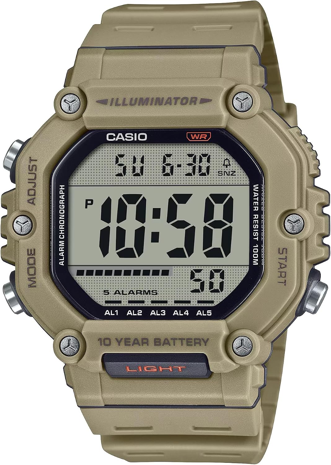 HOTCasio AE-1600H Series | Black | 10-Year Battery | LED Illuminator | Digital Watch