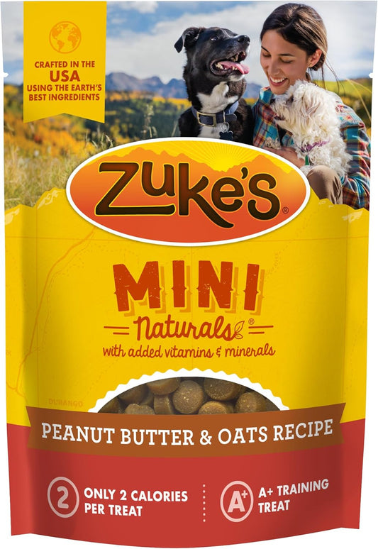 HOTZuke’s Mini Naturals Dog Training Treats for Dogs, Pet Treats Made with Real Peanut Butter- 16 oz. Bag