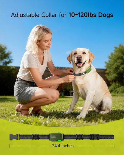 HOTDog Shock Collar - 4500FT Dog Training Collar with Remote, IPX8 Waterproof Electric Dog Collar with 4 Training Modes, Security Lock, Rechargeable eCollar for 10-120lbs Dogs(Green 2 Pack)