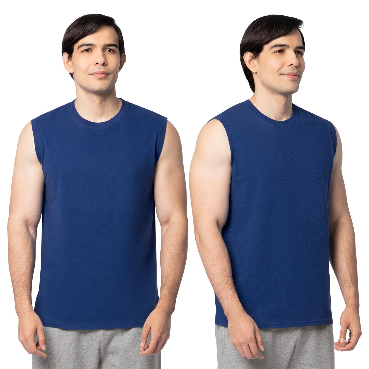 HOTFruit of the Loom Men's Eversoft Cotton Sleeveless T Shirts, Breathable & Moisture Wicking with Odor Control, Sizes S-4X