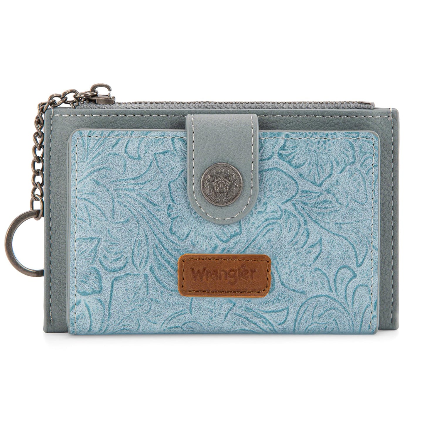 HOTMontana West X Wrangler Small Womens Wallet Slim Credit Card Holder Minimalist Brown Keychain Wallet Compact Western Card Organizers