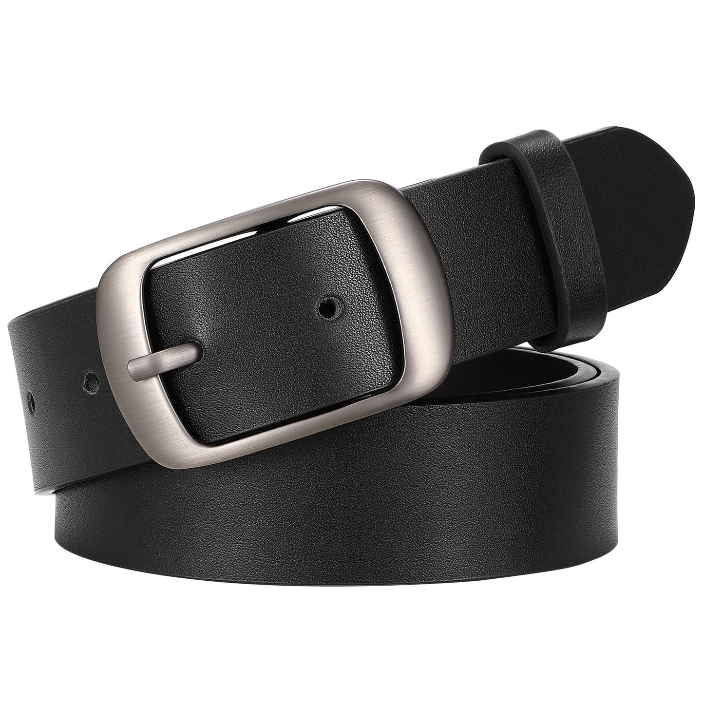 HOTSUOSDEY Women Belts For Jeans Dresses Pants Ladies Leather Waist Belt with Elegant Buckle, Width 1.3"