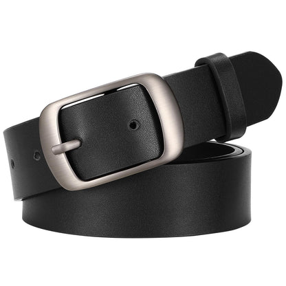 HOTSUOSDEY Women Belts For Jeans Dresses Pants Ladies Leather Waist Belt with Elegant Buckle, Width 1.3"