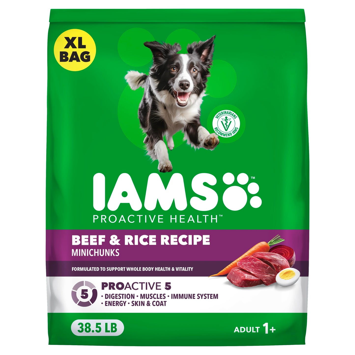 HOTIAMS Proactive Health Adult Minichunks Dry Dog Food, Chicken, 30 lb | Real chicken #1 ingredient, no fillers, natural fiber & prebiotics, Omega-6 fatty acids, antioxidants for immune support