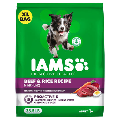 HOTIAMS Proactive Health Adult Minichunks Dry Dog Food, Chicken, 30 lb | Real chicken #1 ingredient, no fillers, natural fiber & prebiotics, Omega-6 fatty acids, antioxidants for immune support