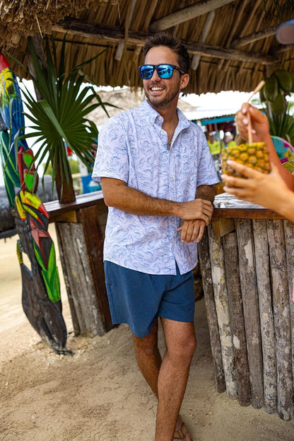 HOTHUK Mens Kona Short Sleeve Shirt | Performance Button Down