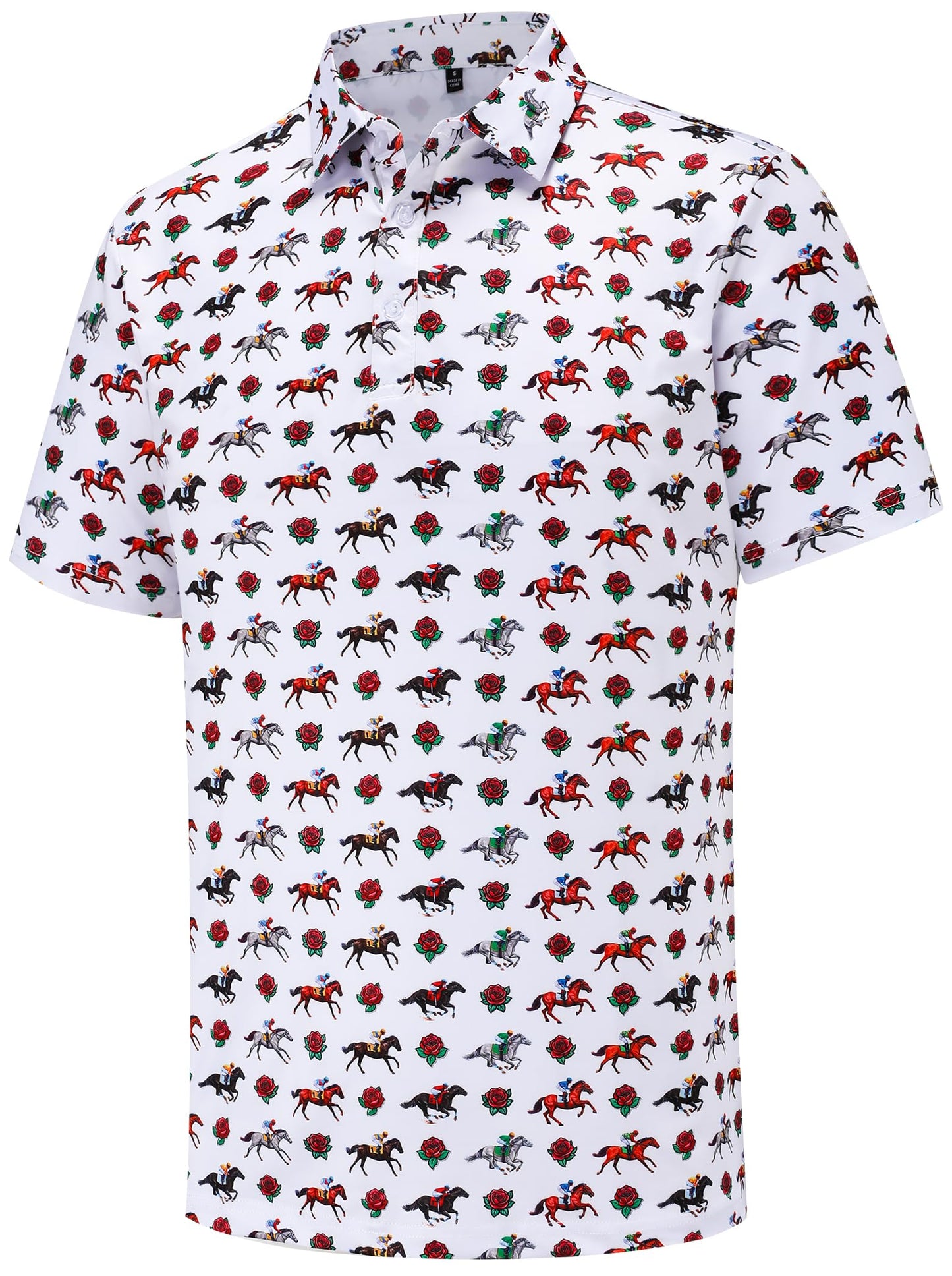 HOTtracamiy Men's Golf Polo Shirts Short Sleeve Performance Moisture Wicking Quick Dry Golf Polo Shirts for Men