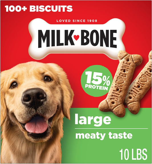 HOTMilk-Bone Crunchy Large Dog Treats, 10 Lb. Box, Original Beef Flavor