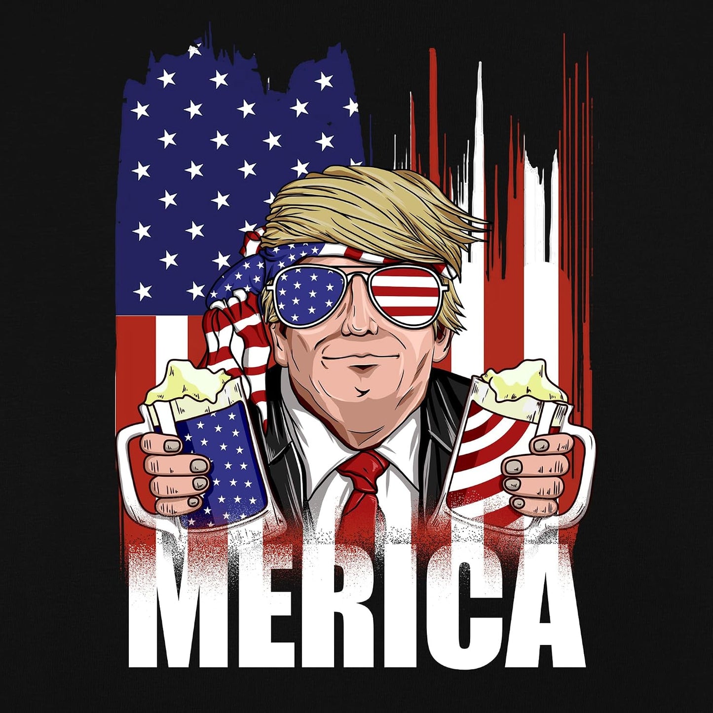 HOT4th of July Shirts for Men:Independence Day American Flag Patriotic Higher Quality Short Sleeve T-Shirt