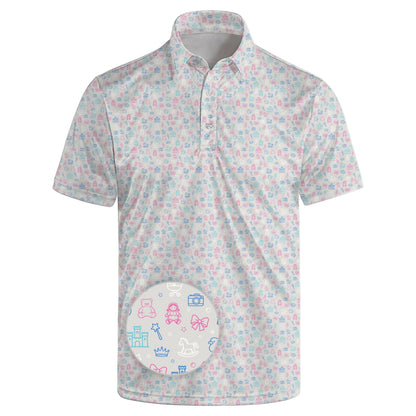 HOTGolf Polos for Men Funny Moisture Wicking Golf Shirts Performance Quick-Dry Polo Shirts Short Sleeve