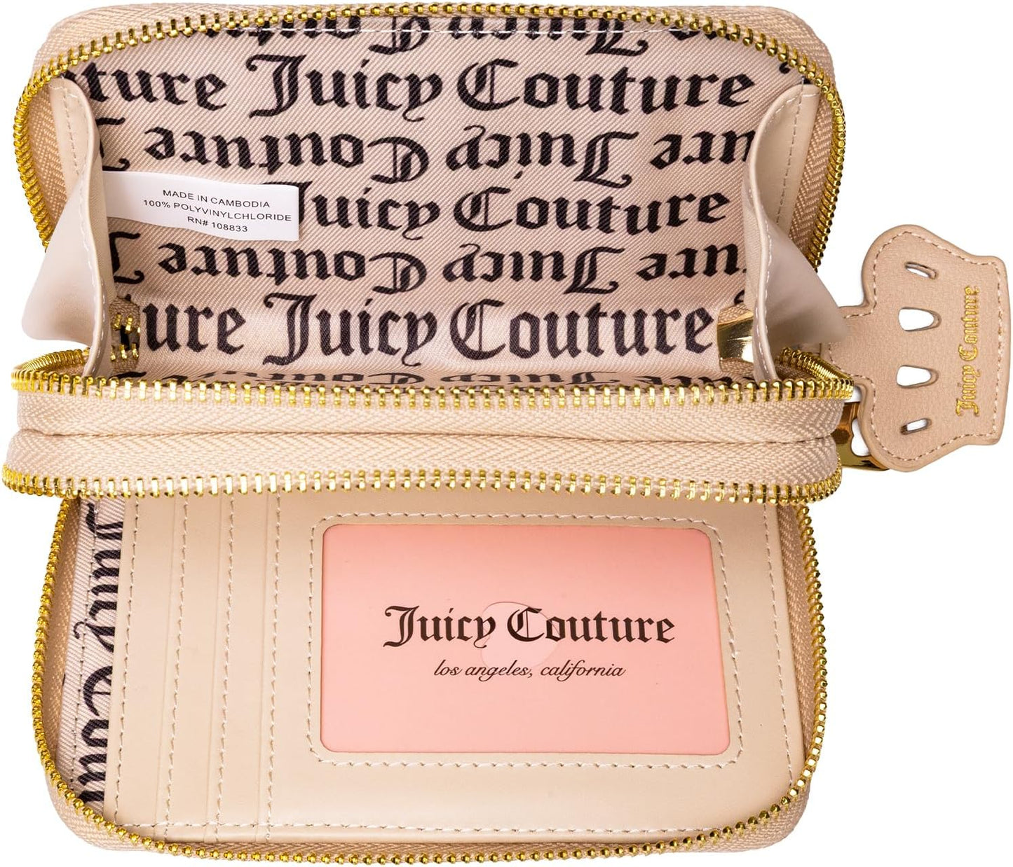 HOTJuicy Couture Women's Fresh Take Wallet with Zip Closure, Stylish & Functional Accessory for Cards