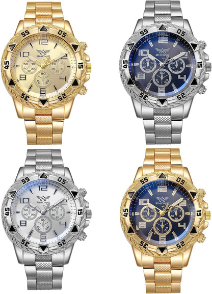 HOT4 pcs Classics Business Watches for Men Big Face Men’s Watch Wholesales Analog Quartz Wristwatch
