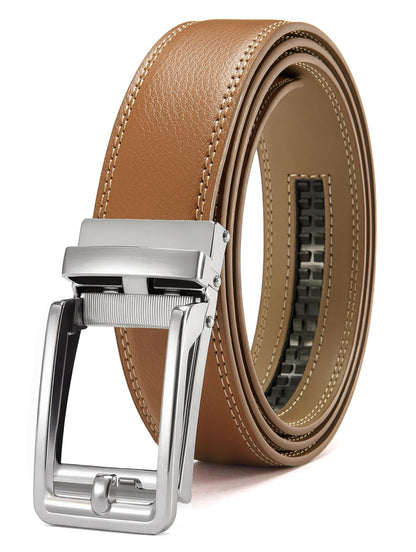 HOTCHAOREN Click Belts for Men - Mens Ratchet Belt 1 3/8" for Dress Pants - Perfect Companion to Men's Oxfords
