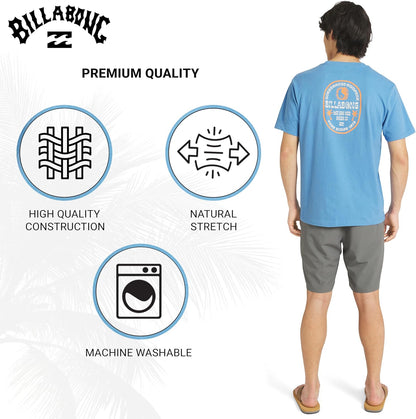 HOTBillabong Men's Regular Fit Premium Soft Cotton Tee Short Sleeve T-Shirt