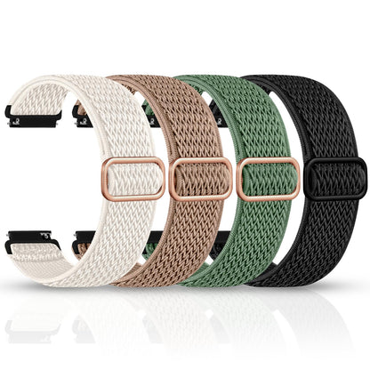 HOTEasuny 4 Pack Elastic 22mm 20mm 18mm Watch Band Compatible with Garmin Vivoactive 5/6 Watch Bands, Venu 3/4, Sport Quick Release Replacement Strap for Venu 3S/2S, Forerunner 165/265/255/55 Men Women