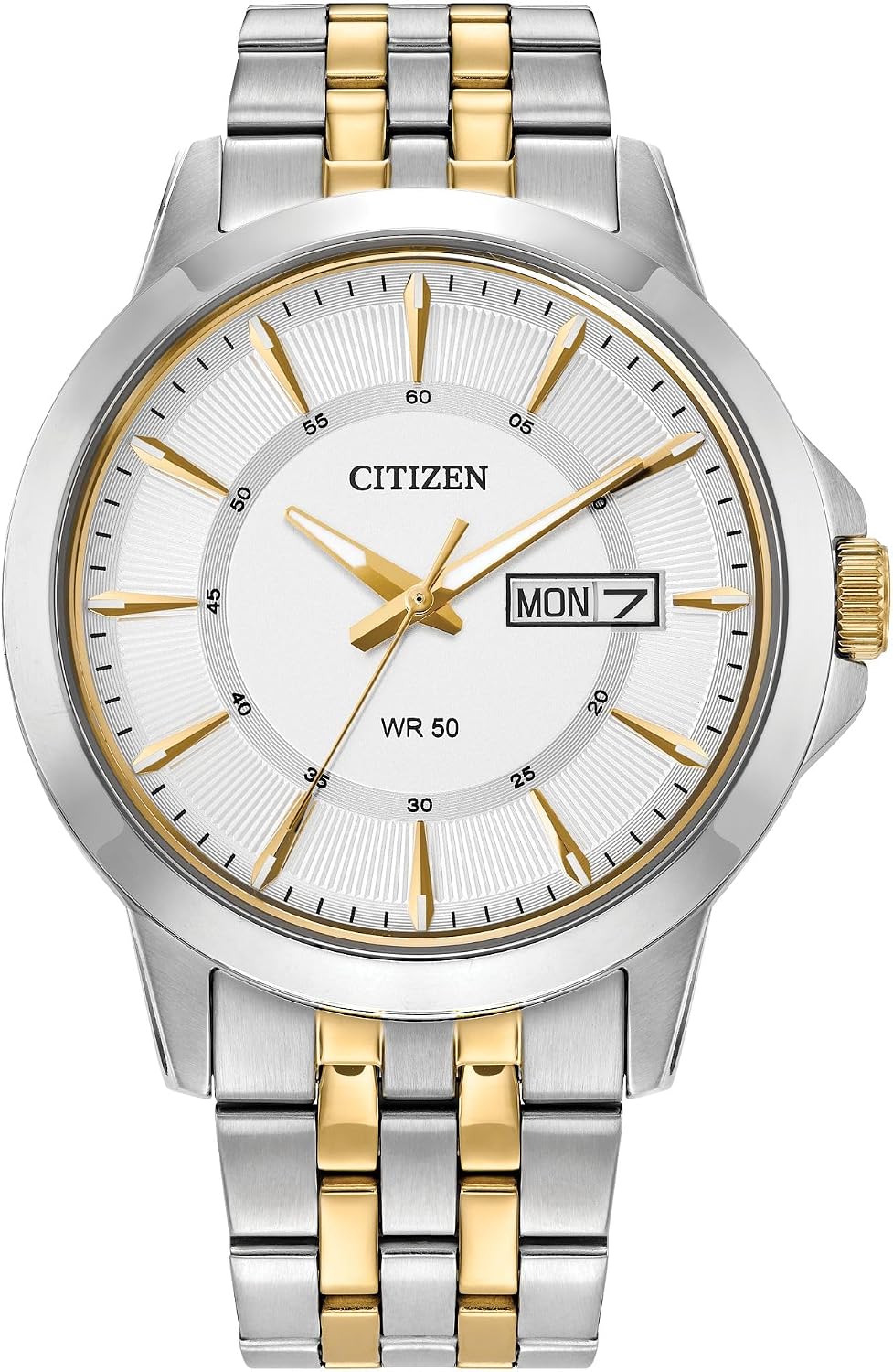 HOTCitizen Quartz Mens Watch, Stainless Steel, Classic, Two-Tone