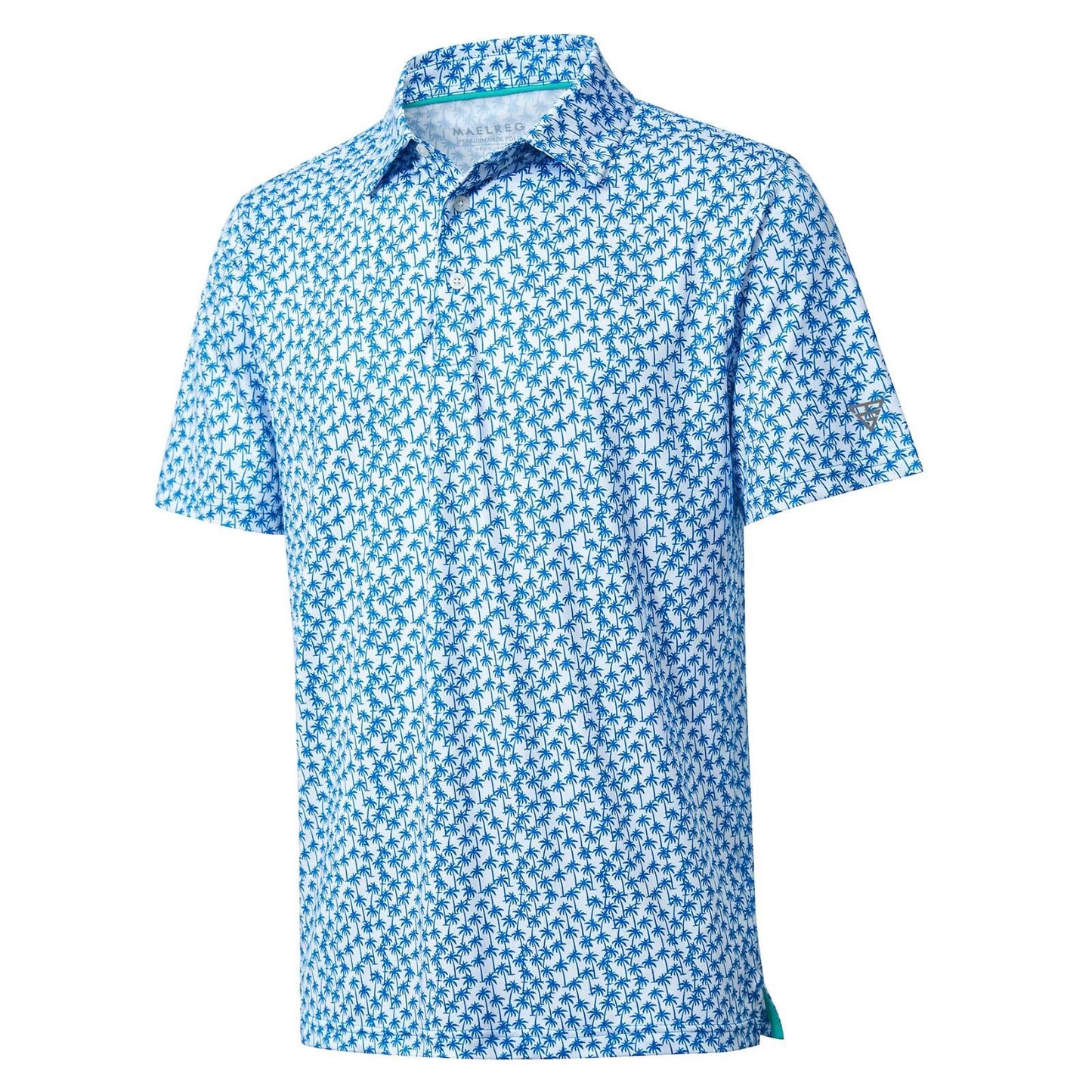 HOTGolf Shirts for Men Dry Fit Short Sleeve Print Performance Moisture Wicking Polo Shirt