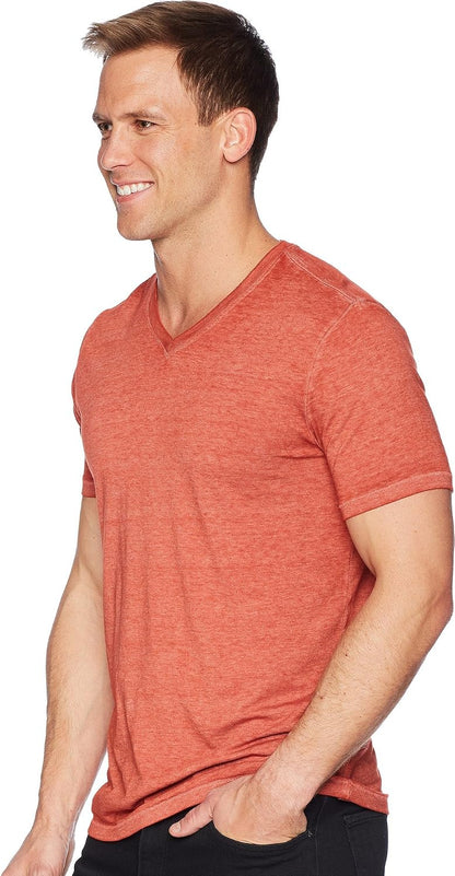 HOTLucky Brand Men's Venice Burnout V Neck Tee