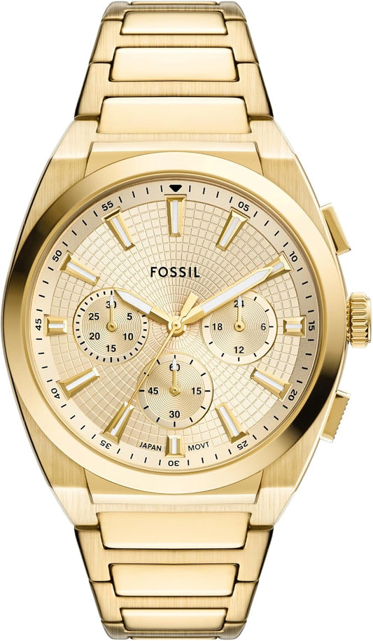 HOTFossil Men's Everett Quartz Stainless Steel Watch, Three-Hand Watch for Men
