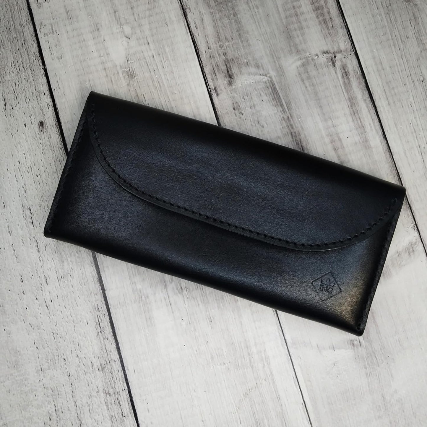 HOTINGVARR Leather Long Wallet for Women, Handmade wallet, Leather Purse, Gift for her (Black)