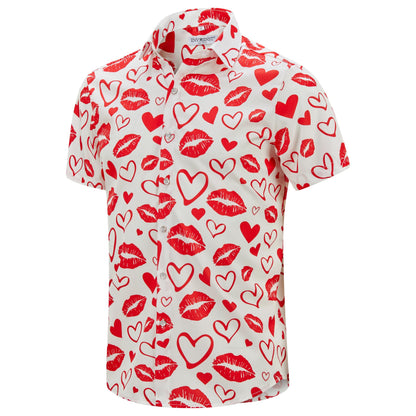 HOTENVMENST Hawaiian Shirt for Men Short Sleeve Beach Printed Summer Button Down Aloha Shirt