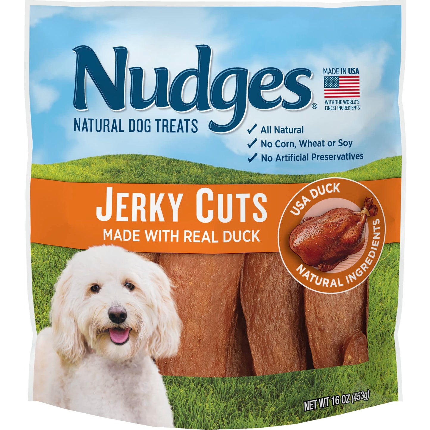 HOTBlue Buffalo Nudges Chicken Jerky Bites Natural Dog Treats, Tender & Meaty Dog Snacks, Healthy Reward or Training Treat, Made in the USA with Real Chicken, No Artificial Preservatives, 16 oz.