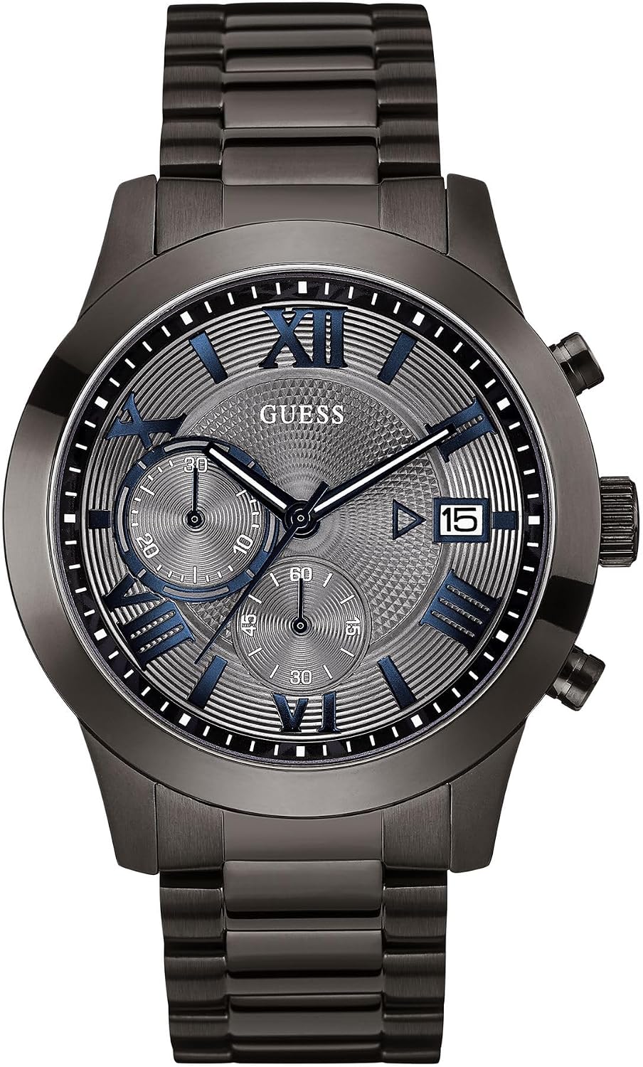 HOTGuess Men's Analog Dress Watch| Stainless Steel Case| 50M Water Resistance