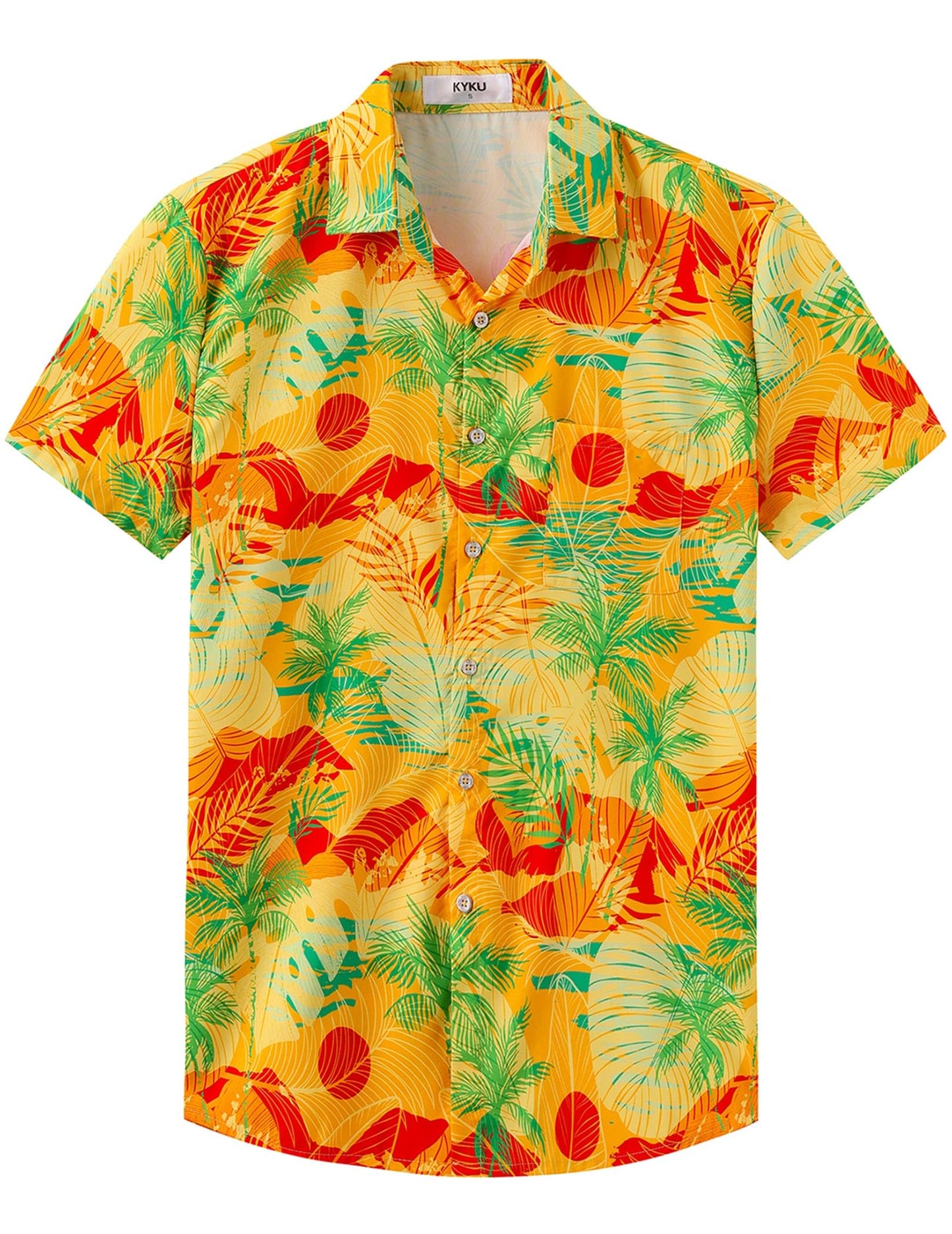 HOTKYKU Hawaiian Shirt for Men: Beach Vacation Summer Short Sleeve Button Down Mens Shirts Casual Stylish