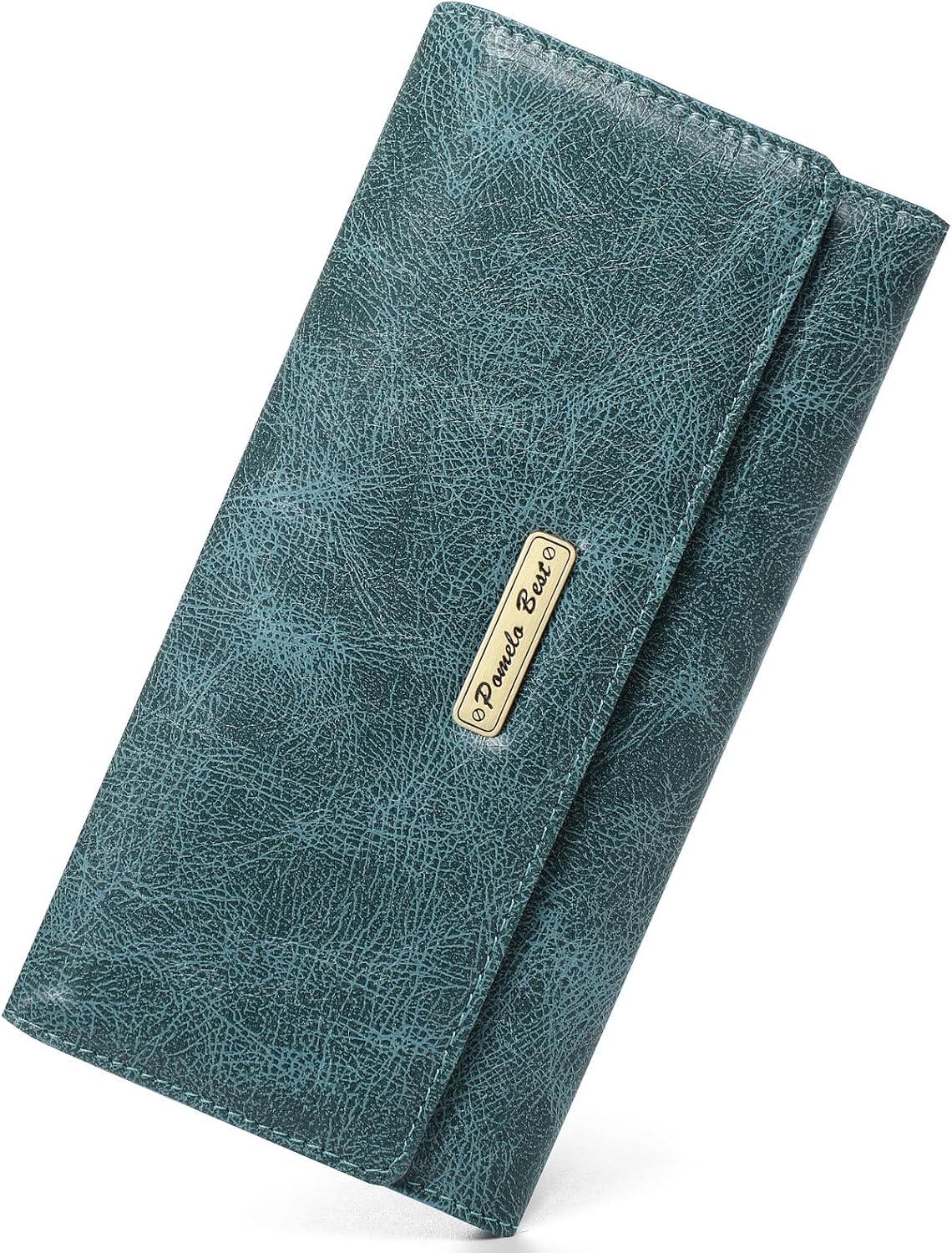 HOTPomelo Best Wallet Women RFID Blocking Trifold Credit Card Holder Slim Womens Wallet with Zipper Coin Pocket ID Window Green