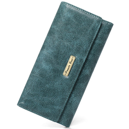 HOTPomelo Best Wallet Women RFID Blocking Trifold Credit Card Holder Slim Womens Wallet with Zipper Coin Pocket ID Window Green