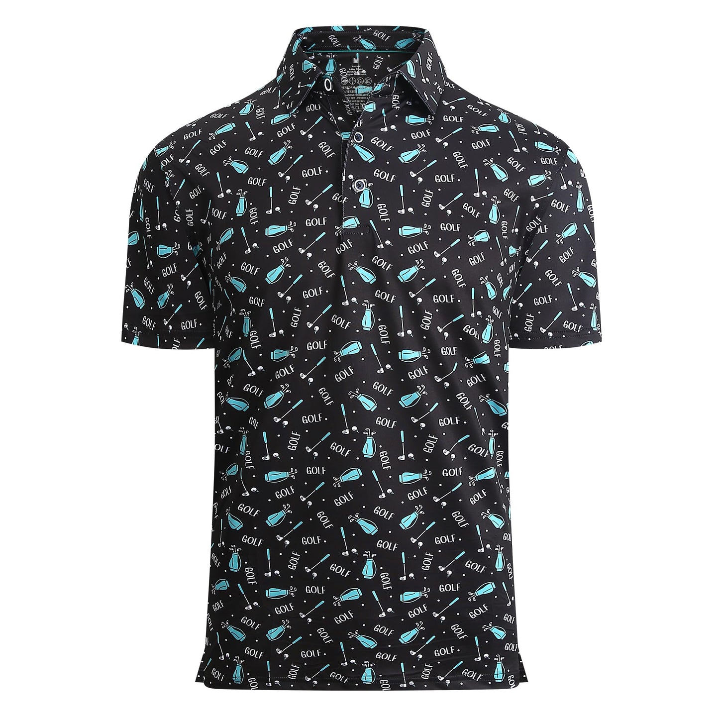 HOTDamipow Premium Golf Shirts for Men Dry Fit Performance Polo Short Sleeve Collared Shirt